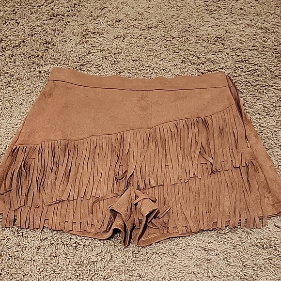 Flying Tomato Pants - Flying Tomato Brown Fringe Women's Shorts